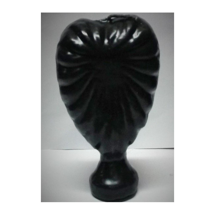 vela coração preto