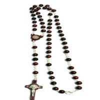 {
  "text": "saint benedict rosary – wood CT"
}