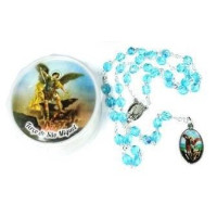 {
  "text": "saint michael rosary – glass"
}