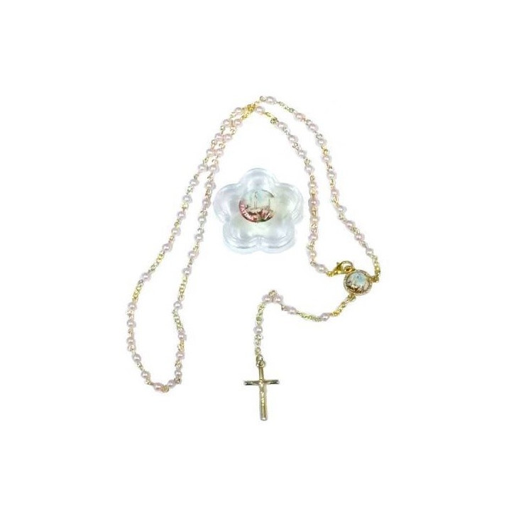 {
  "text": "rosy and gold flower rosary – (with clasp)"
}