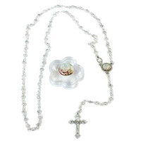 {
  "text": "metal flower rosary – (with clasp)"
}