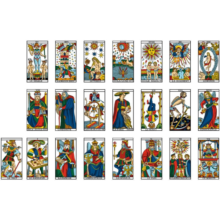 {
  "text": "Of the 22 major arcana – tarot marselha"
}