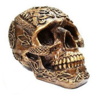 {
  "product": "golden skull – 18cm x 11cm x 11cm"
}