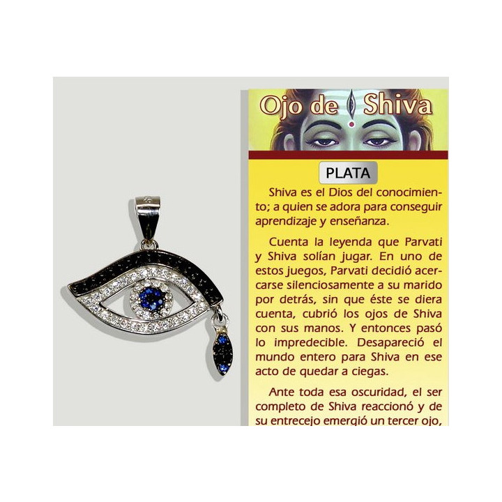 Pingente Olho de Shiva - Prata