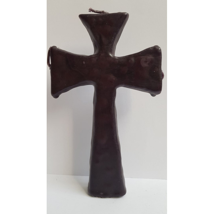 {
  "product_name": "BLACK WISH CROSS CANDLE - 3 WICKS"
}