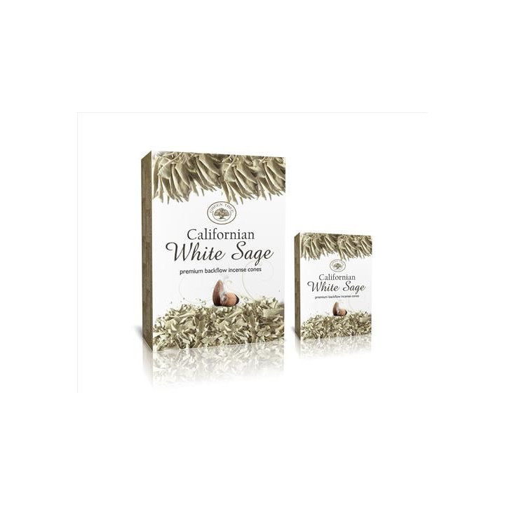 Incenso Cones Sálvia Branca Califórnia 15gr - Refluxo