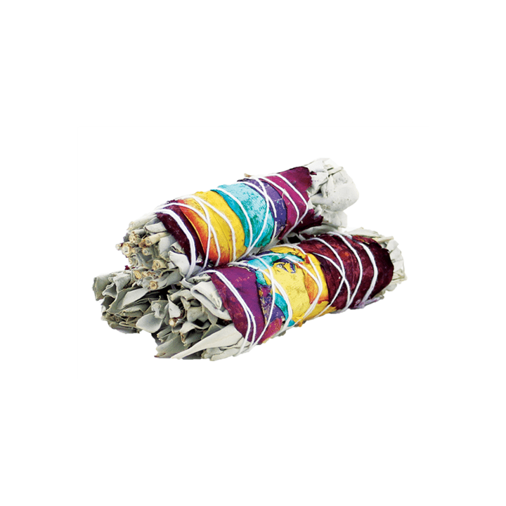 Tocha Sálvia Branca Colorida - Limpeza Completa 10cm