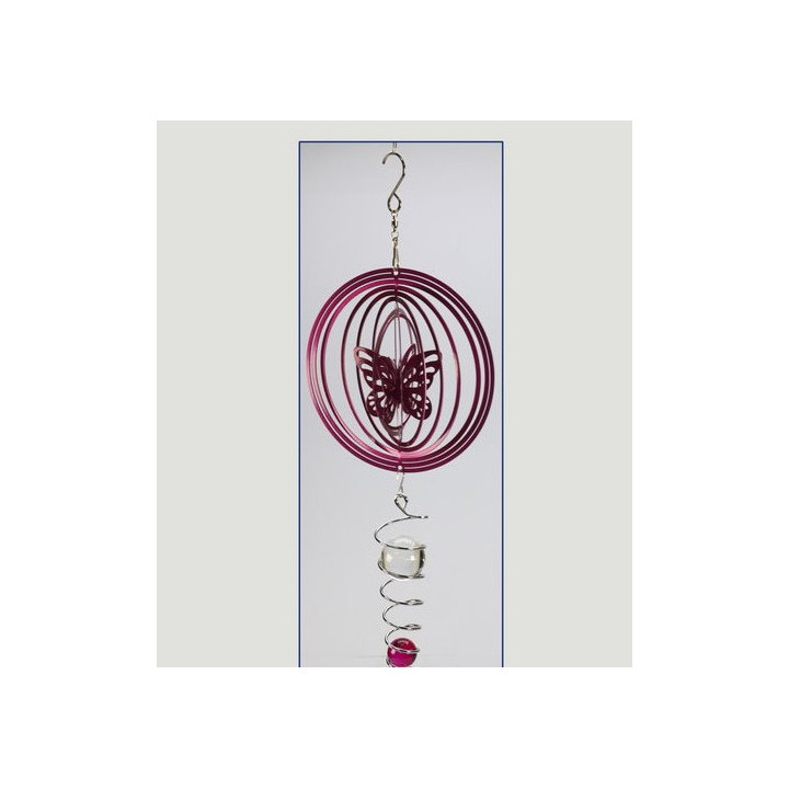 Spinner em Aço - Borboleta 3D e Espiral com 2 Bolas