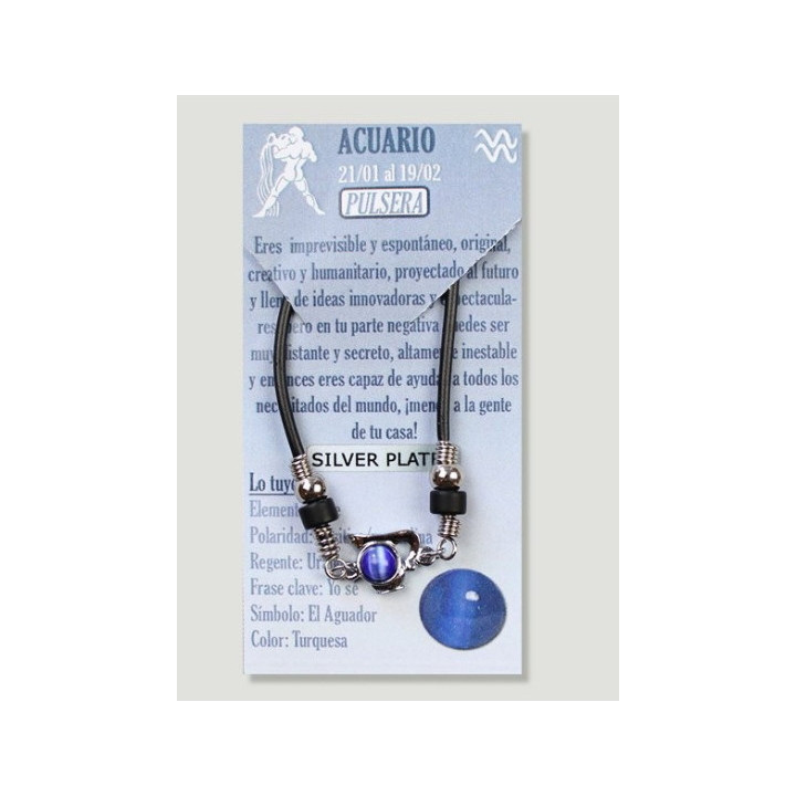 Pulseira Signo Aquário - Prateado