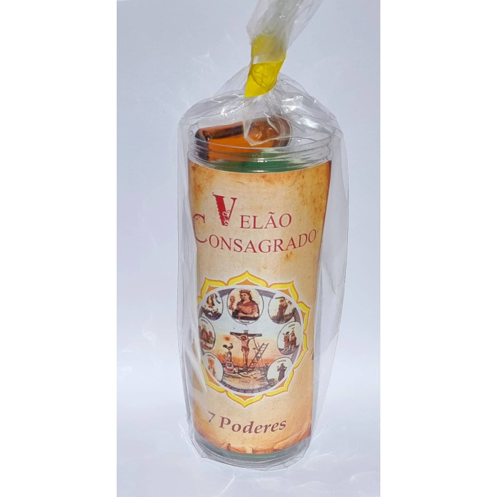 {
  "product_name": "7 Powers Consecrated Candle - Candle"
}