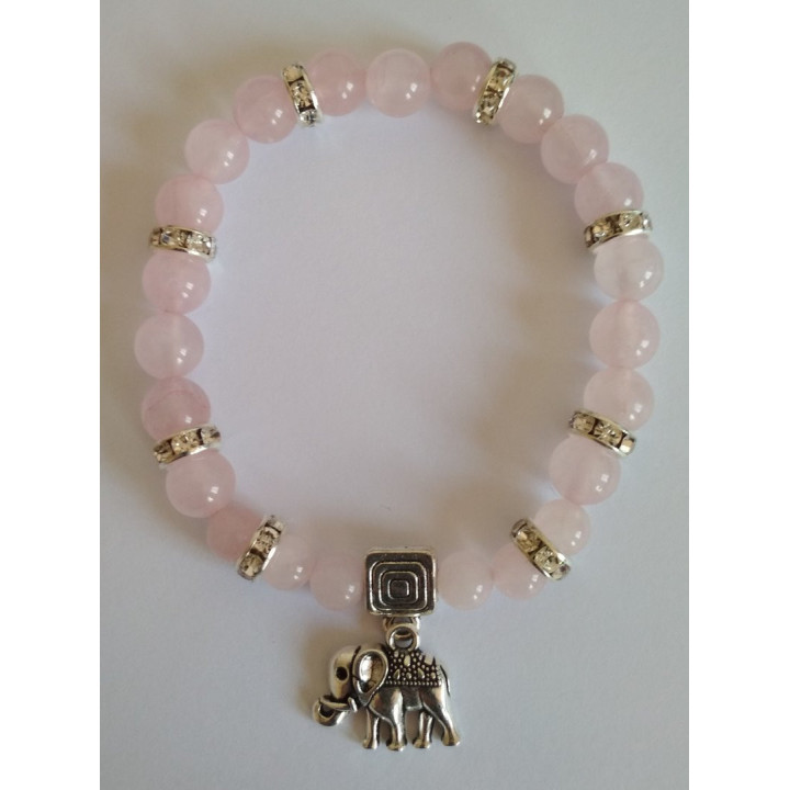 {
  "name": "Pink Quartz Elephant Bracelet - Prosperity in Love"
}