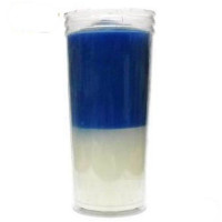{
  "product_name": "Blue and White Plastic Candle Holder"
}