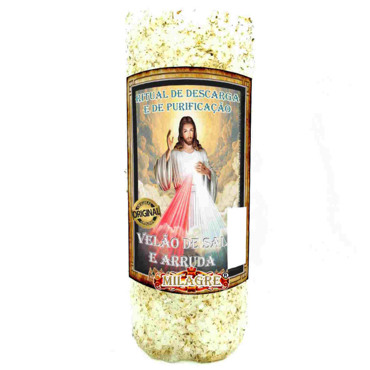 {
  "product_name": "Salt and Arruda Tall Candle – Cleansing, Herb Candle"
}