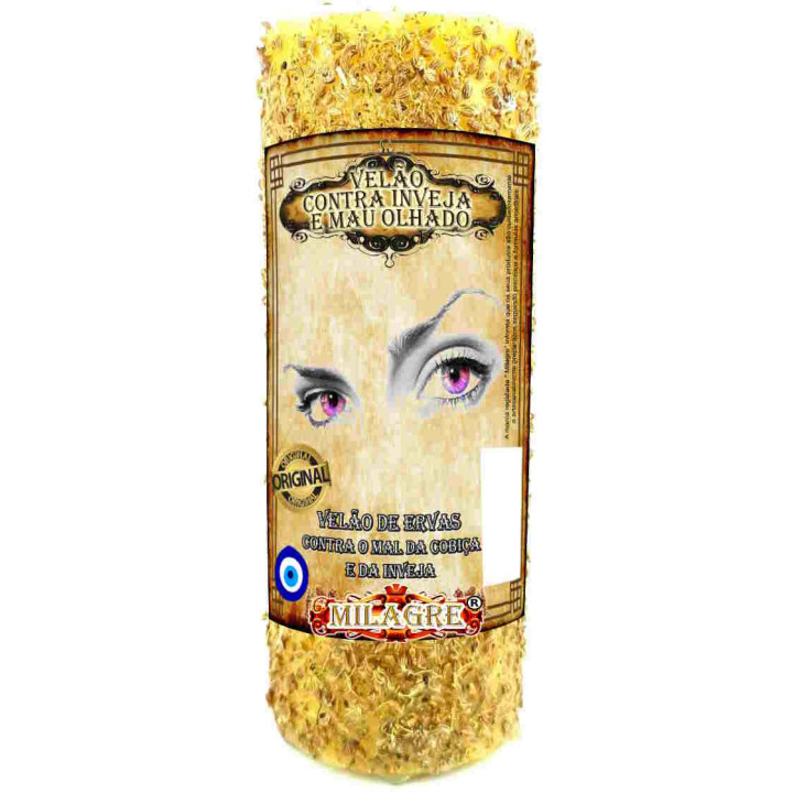 {
  "product_name": "Inveja and Mau-Olhado Large Candle - Herb Candle"
}