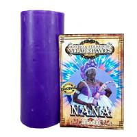 {
  "text": "3-wick orixá candle – náná"
}