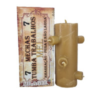 {
  "text": "7 strand honey candle - binding - candle"
}
