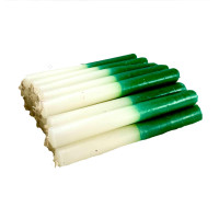 {
  "text": "kg white and green candles (15x15)"
}