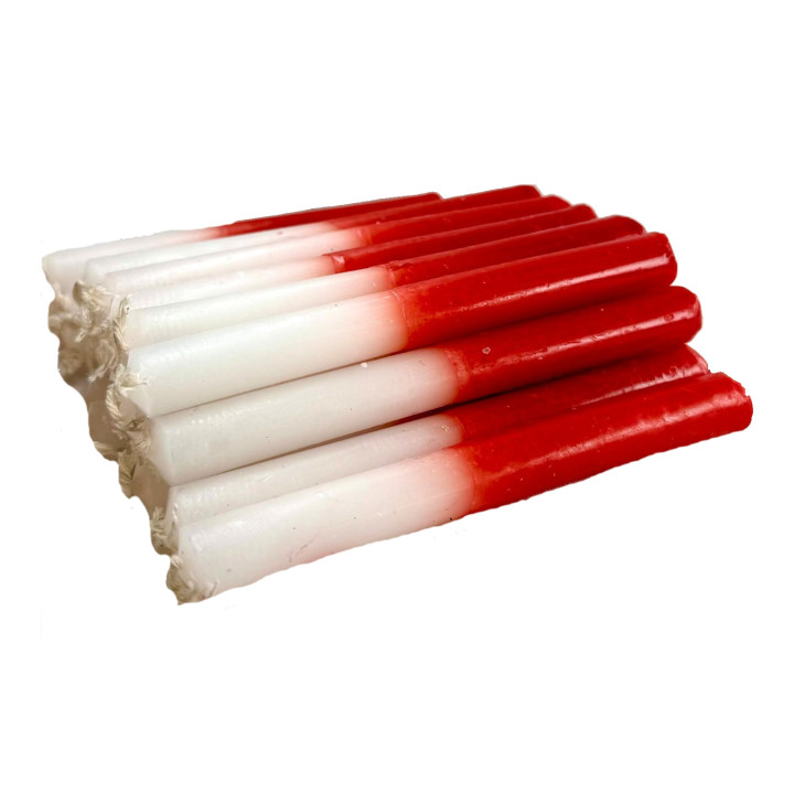 {
  "text": "kg white and red candles (15x15)"
}