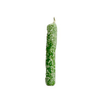 {
  "text": "Green candle with salt"
}